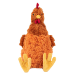 Crinkle Chicken Brown Interactive Squeaky Dog Chew Toy